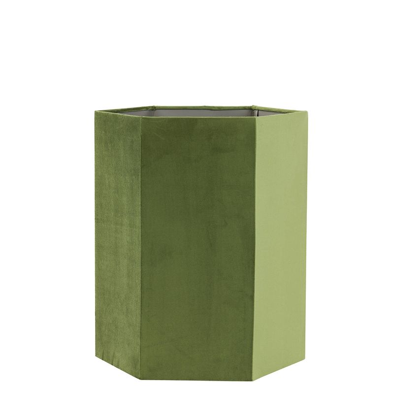 Foto van Light & living - lampenkap velours - 35x35x42 - groen