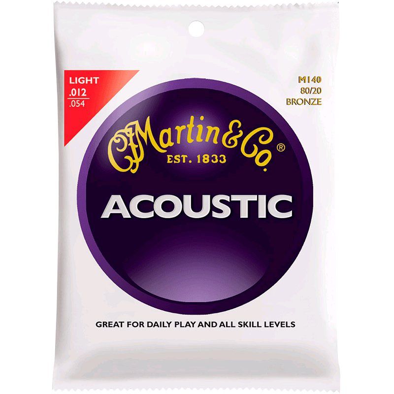 Foto van Martin strings m140 acoustic bronze light snarenset voor westerngitaar