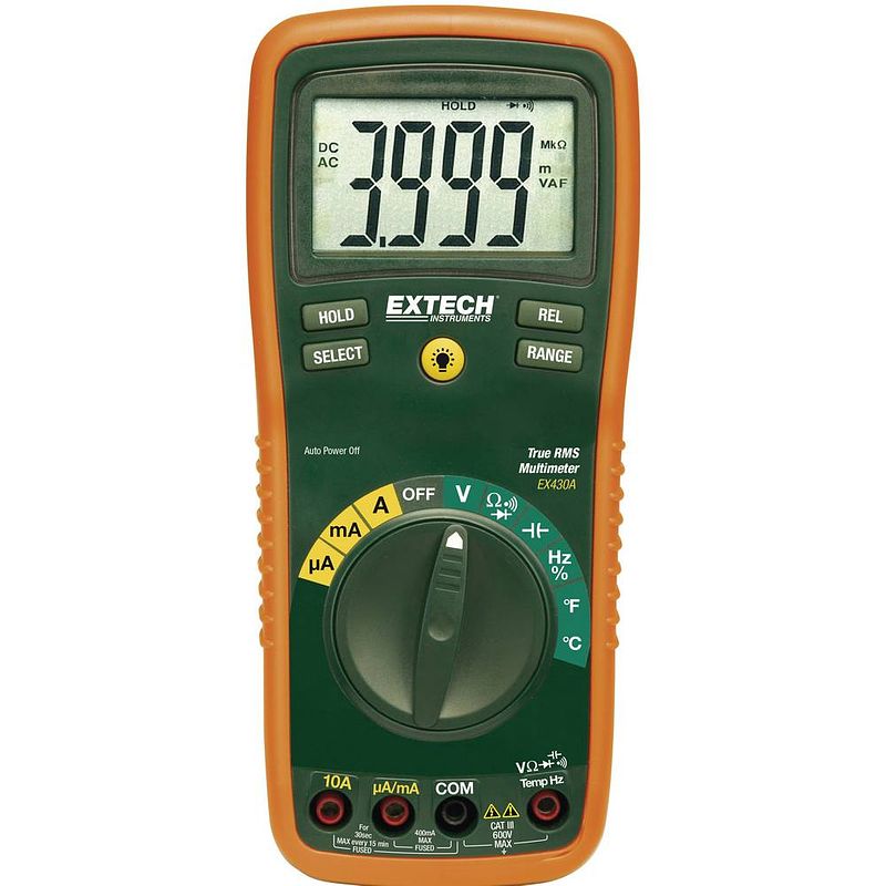 Foto van Extech ex430a multimeter digitaal cat iii 600 v weergave (counts): 4000