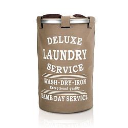 Foto van Wasmand 50l - rond - tekst deluxe laundry service -> same day service-