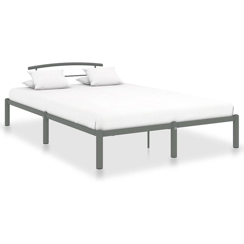 Foto van Vidaxl bedframe metaal grijs 120x200 cm