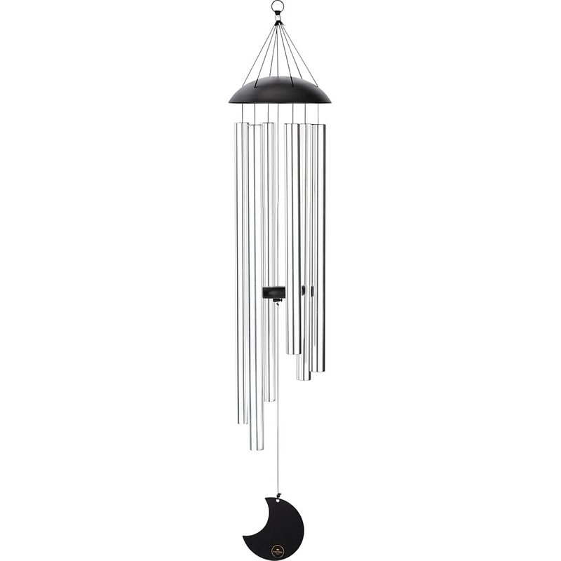 Foto van Meinl mmc44s moon meditation chimes silver wind chime 110 cm