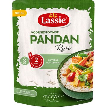 Foto van Lassie voorgestoomde pandanrijst naturel 200g bij jumbo