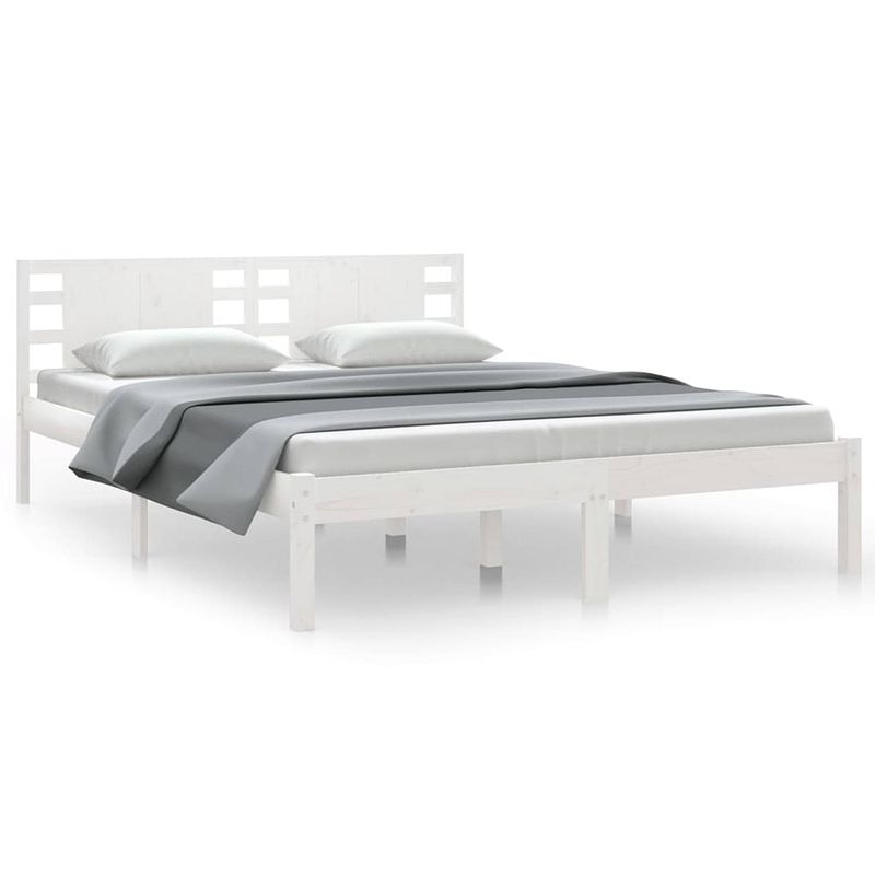 Foto van The living store houten bedframe - bedframes - 205.5 x 146 x 100 cm - massief grenenhout