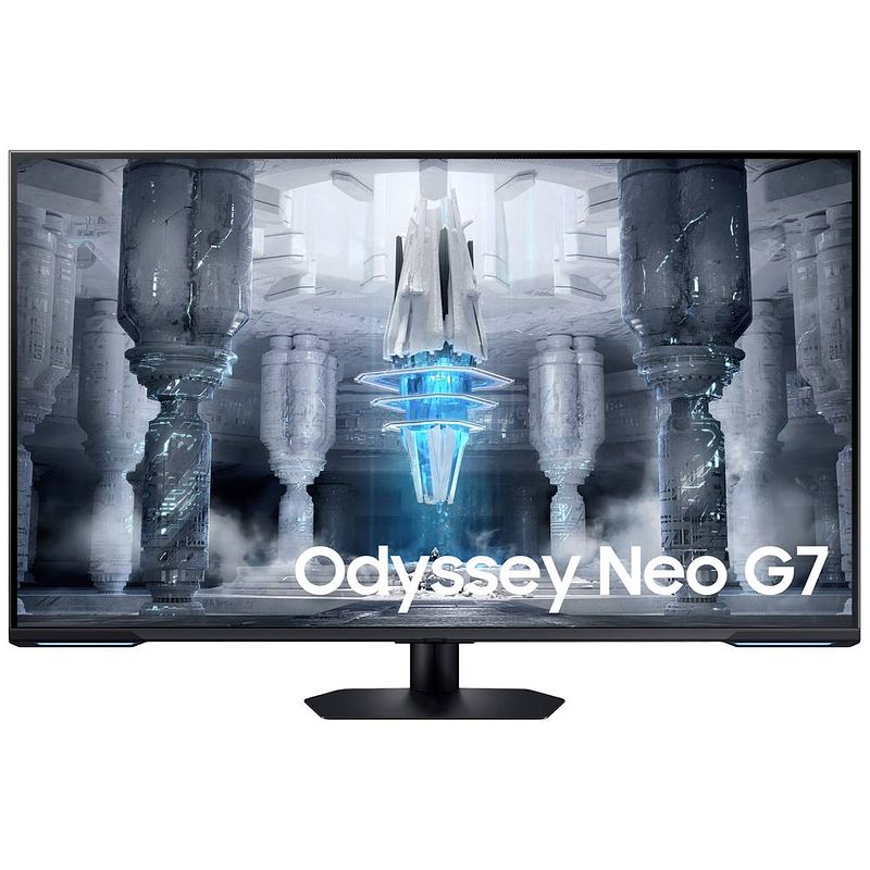 Foto van Samsung odyssey neo g7 s43cg700nu led-monitor 109.2 cm (43 inch) energielabel g (a - g) 3840 x 2160 pixel uhd, 4k 1 ms displayport, hdmi, usb 3.2 gen 1 (usb