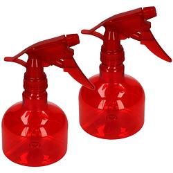 Foto van Plasticforte waterverstuiver/plantenspuit - 2x stuks - rood - 330 ml - waterverstuivers