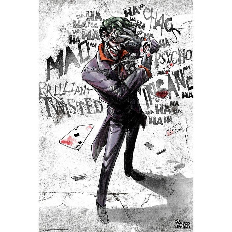 Foto van Gbeye dc comics joker type poster 61x91,5cm