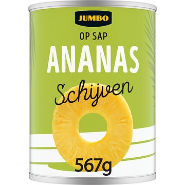 Foto van Jumbo ananas op fruitsap 10 schijven 567g