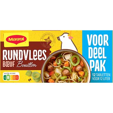 Foto van Maggi rundvlees bouillon tabletten voordeelpak 12 stuks 123g bij jumbo