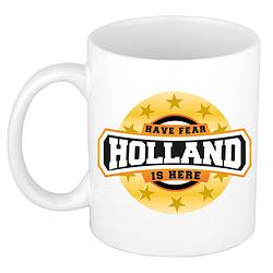 Foto van Have fear holland is here mok/ beker wit 300 ml - feest mokken