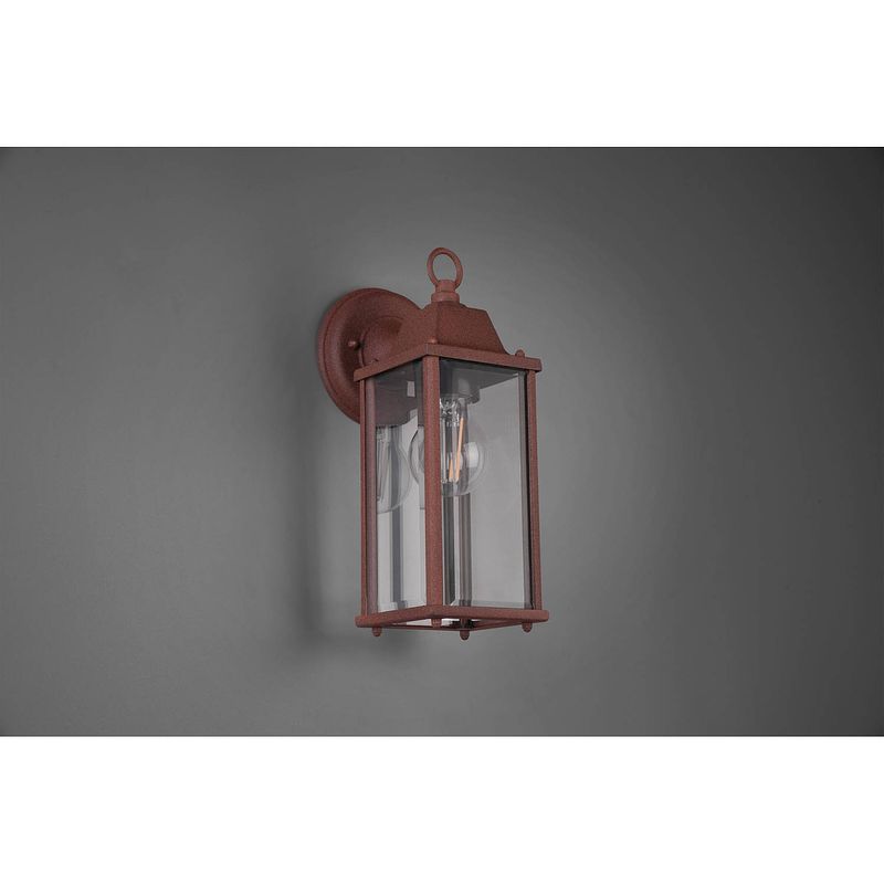 Foto van Vintage wandlamp olona - metaal - bruin