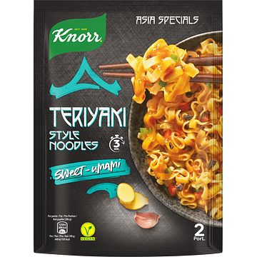 Foto van Knorr asia specials teriyaki style noodles sweetumami 133g aanbieding bij jumbo | 2e halve prijs