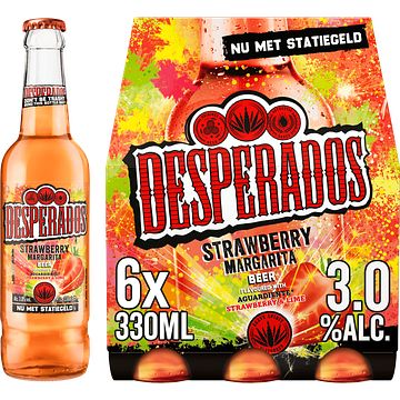 Foto van Desperados strawberry margarita bier fles 6x330ml bij jumbo