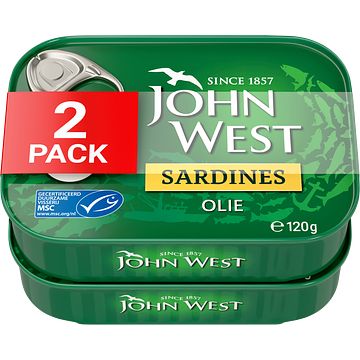 Foto van John west sardines in olie 2pack msc 2x120g bij jumbo