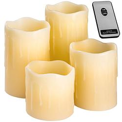 Foto van Tectake® - set van 4 led kaarsen met afstandsbediening - verschillende hoogtes - 401005
