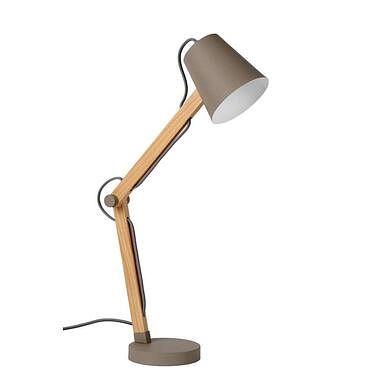 Foto van Lucide bureaulamp tony - taupe - leen bakker