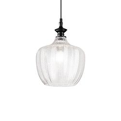 Foto van Ideal lux lord - moderne transparante hanglamp - e27 fitting - stijlvol design