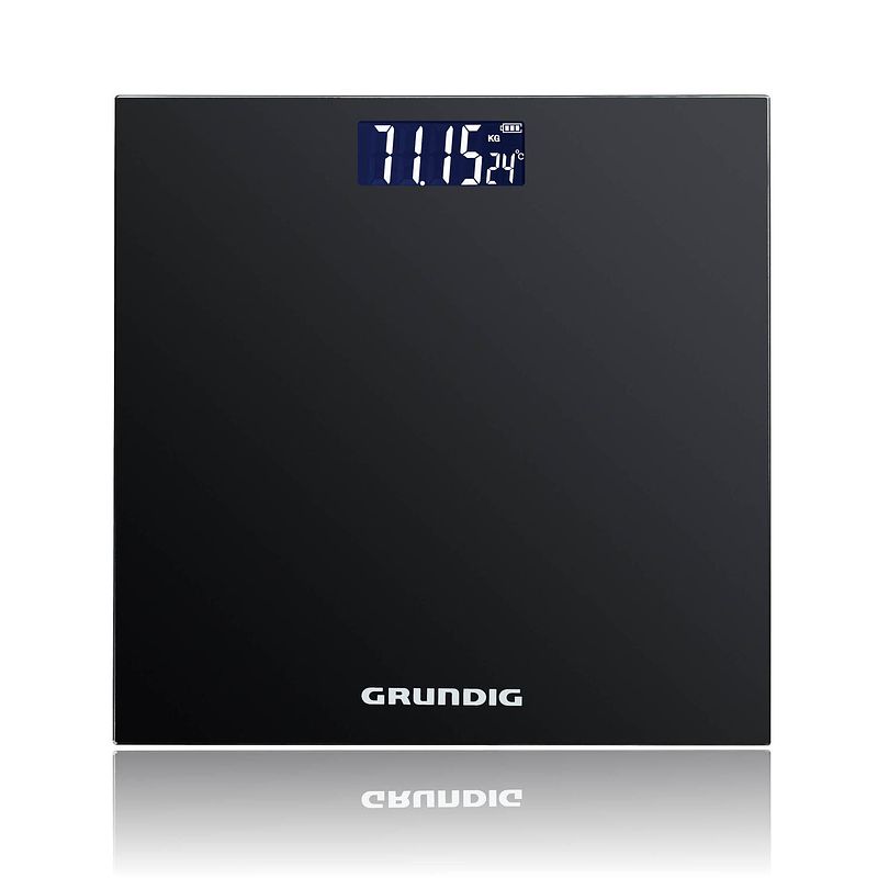 Foto van Grundig weegschaal - digitaal - 50 gram nauwkeurig - 2-180 kilo - zwart