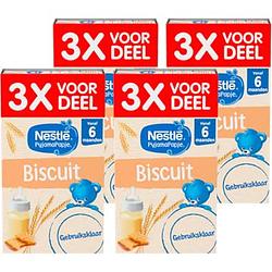 Foto van Nestle pyjamapapje® biscuit 6+ baby pap 4 x 3 stuks bij jumbo