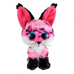 Foto van Lumo stars knuffel fox rhubarb junior 15 cm pluche zwart, roze