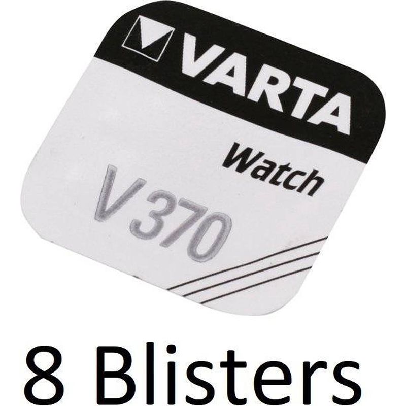 Foto van 8 stuks (8 blisters a 1 st) varta v370 zilveroxide 1.55v niet-oplaadbare batterij