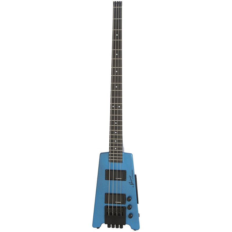 Foto van Steinberger spirit xt-2 standard bass frost blue headless elektrische basgitaar met gigbag