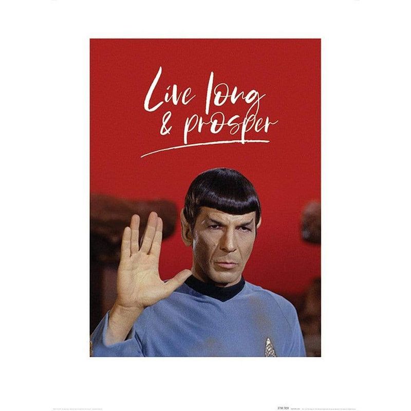 Foto van Pyramid star trek live long and prosper kunstdruk 60x80cm