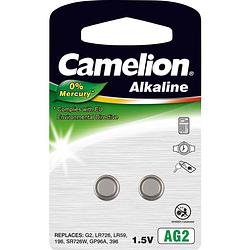 Foto van Lr59 knoopcel alkaline 1.5 v 25 mah camelion ag2 2 stuk(s)