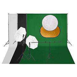 Foto van Infiori fotostudioset met verlichtingsset achtergrond en reflector