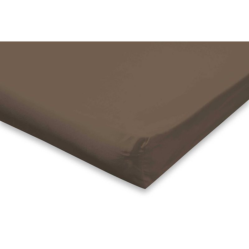 Foto van Elegance topper hoeslaken katoen perkal - taupe 90x200cm