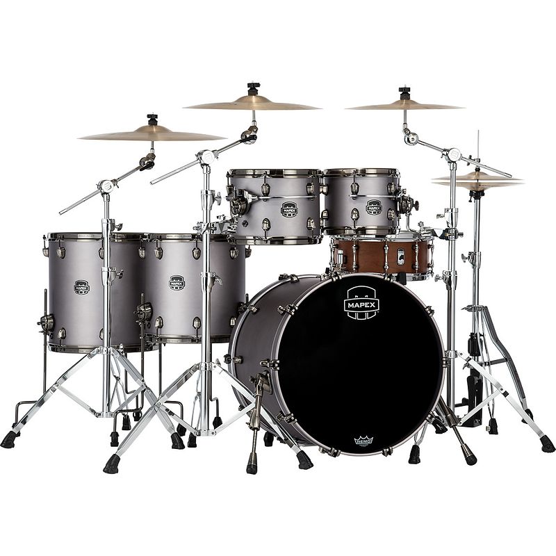 Foto van Mapex se628xm saturn evolution maple stage+ gun metal grey 5-delige shellset