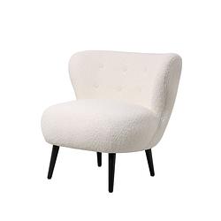 Foto van Giga meubel fauteuil bouclé - beige - fauteuil pieter