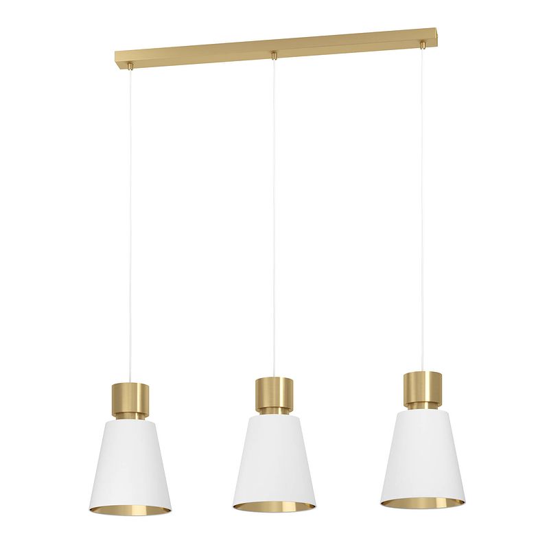 Foto van Eglo aglientina hanglamp - e27 - 90 cm - koper-geborsteld/wit