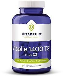 Foto van Vitakruid visolie 1400 tg met d3 capsules