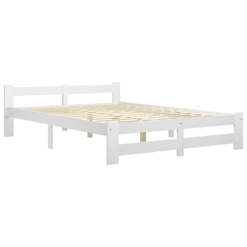 Foto van The living store bedframe - grenenhout - 160x200 cm - wit