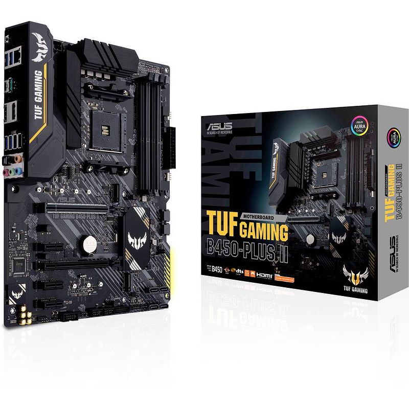 Foto van Asus tuf gaming b450-plus ii moederbord socket amd am4 vormfactor atx moederbord chipset amd® b450