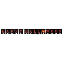 Foto van Horror/halloween letterslinger - happy halloween - papier - 300 cm - feestartikelen/versiering - feestslingers