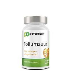 Foto van Perfectbody foliumzuur (vitamine b11) tabletten - 100 tabletten