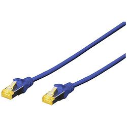 Foto van Digitus dk-1644-a-150/b rj45 netwerkkabel, patchkabel cat 6a s/ftp 15.00 m blauw vlambestendig, halogeenvrij, flexibel, folie afscherming, afscherming