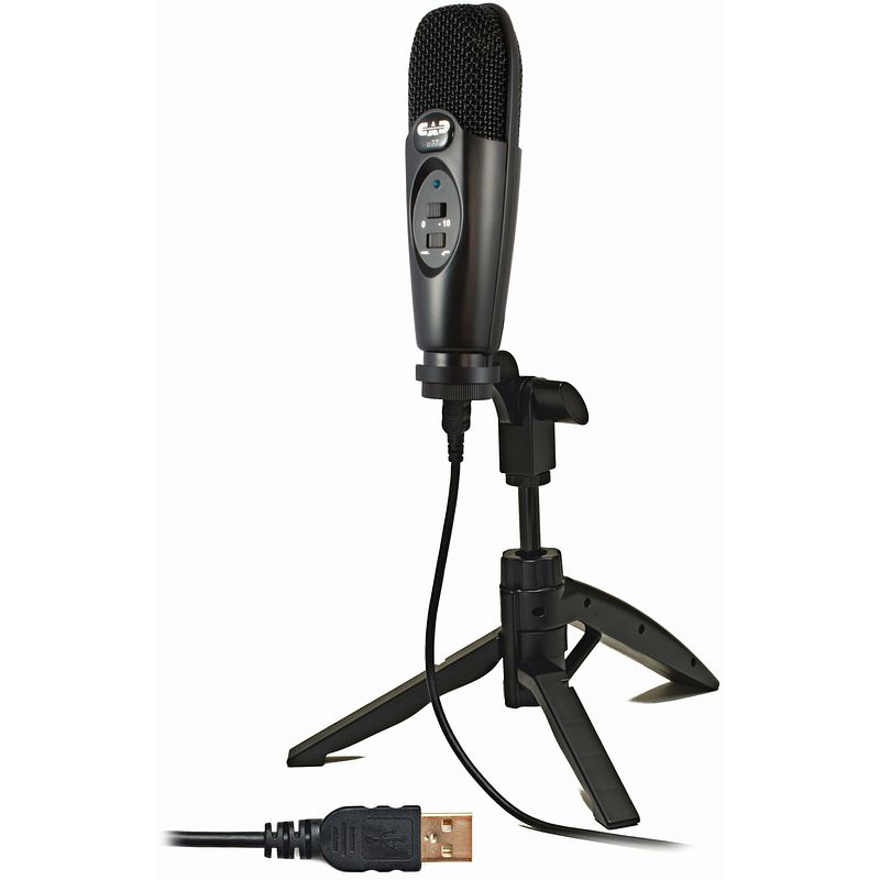 Foto van Cad audio u37 black usb grootmembraan condensatormicrofoon (zwart)