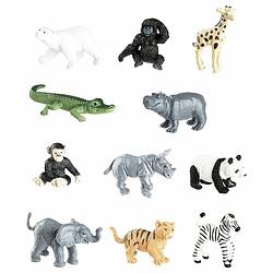 Foto van Plastic speelgoed figuren dierentuin dieren - speelfigurenset