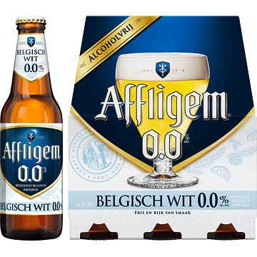 Foto van Affligem belgisch wit 0.0 bier fles 6 x 30cl bij jumbo
