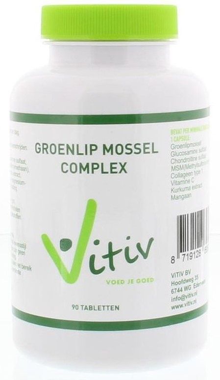 Foto van Vitiv groenlip mossel complex tabletten