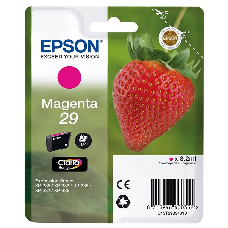 Foto van Epson cartridge 29 (t2983) magenta