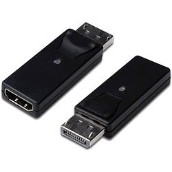 Foto van Digitus db-340602-000-s displayport / hdmi adapter [1x displayport stekker - 1x hdmi-bus] zwart afgeschermd (dubbel), afsluitbaar, geschikt voor hdmi