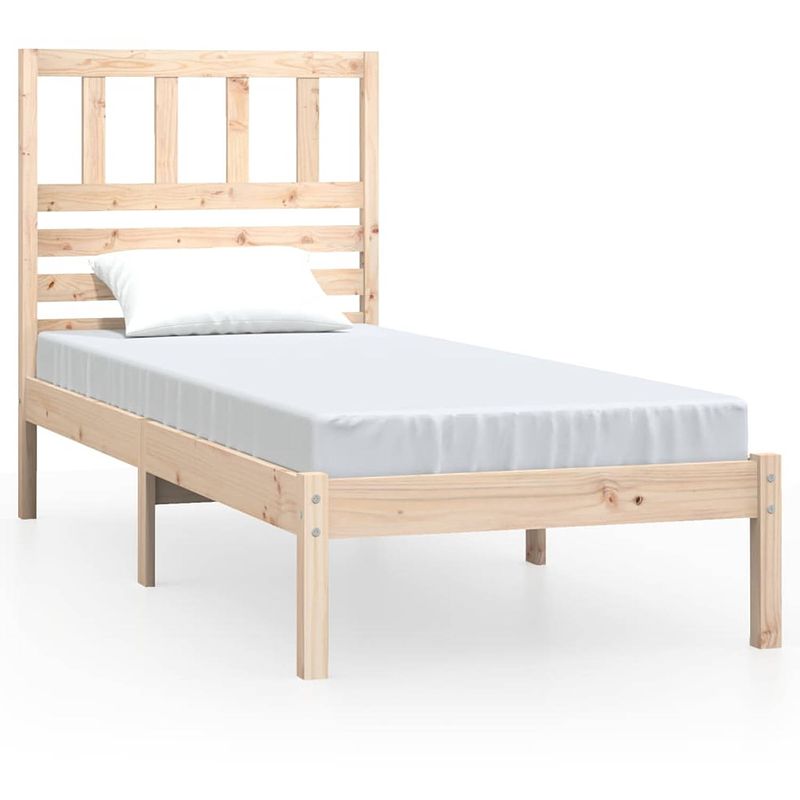 Foto van Vidaxl bedframe massief grenenhout 90x190 cm 3ft single