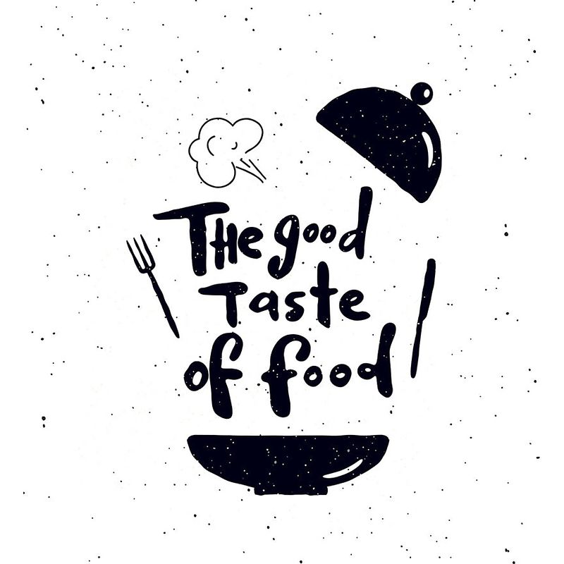 Foto van Inductiebeschermer - the good taste of food - 75x55 cm