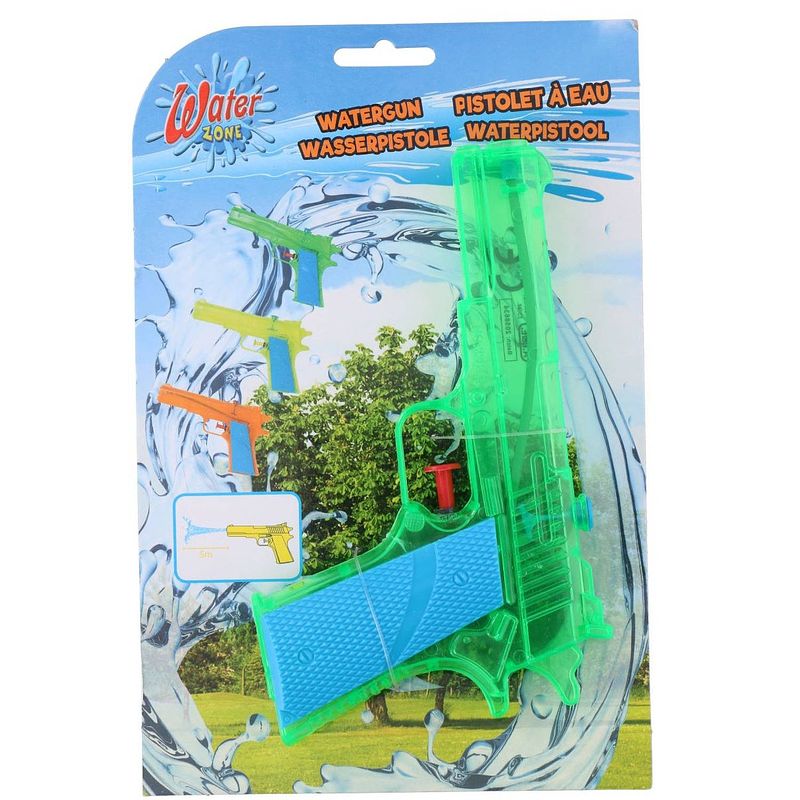 Foto van 1x waterpistolen/waterpistool groen van 18 cm kinderspeelgoed - waterpistolen