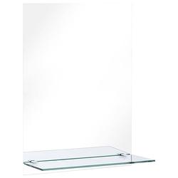 Foto van Vidaxl wandspiegel met schap 40x60 cm gehard glas