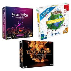 Foto van Spellenbundel - 3 stuks - eurovisie songfestival spel & ik hou van holland bordspel & temptation island